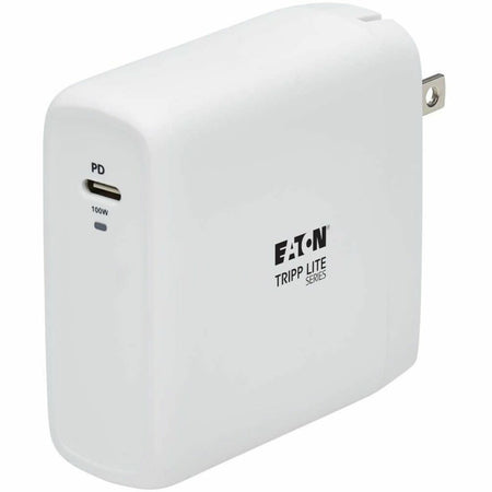 Eaton Tripp Lite Series Compact 1-Port USB-C Wall Charger - GaN Technology, 100W PD3.0 Charging, White - U280-W01-100C1G
