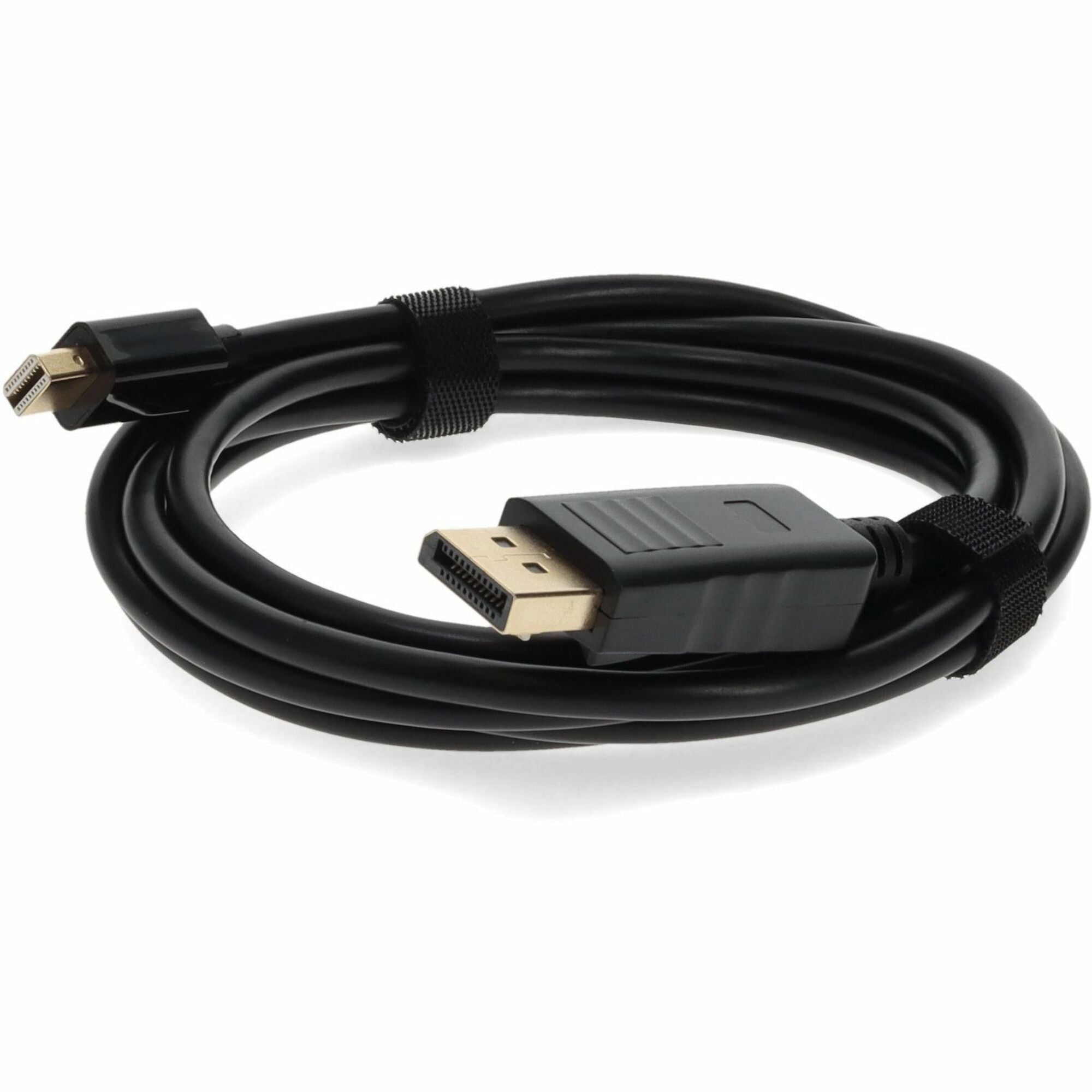 AddOn 2m Mini-DisplayPort 1.1 Male to DisplayPort 1.2 Male Black Cable For Resolution Up to 3840x2160 (4K UHD) - MINIDP2DPMM2M
