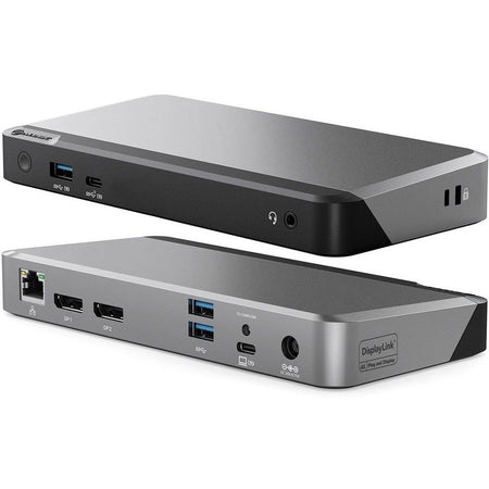 Alogic Universal Dock Dual Display Screen 4K docking station with 65W power delivery PD DP Alt Mode USB-C and USB-A devices - DUPRDX2-WW