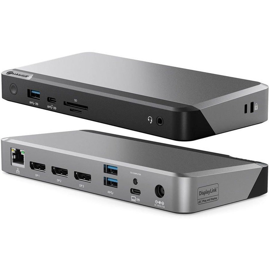 Alogic Universal Dock Triple Display Screen 4K docking station with 100W power delivery PD DP Alt Mode USB-C and USB-A devices - DUPRDX3-WW