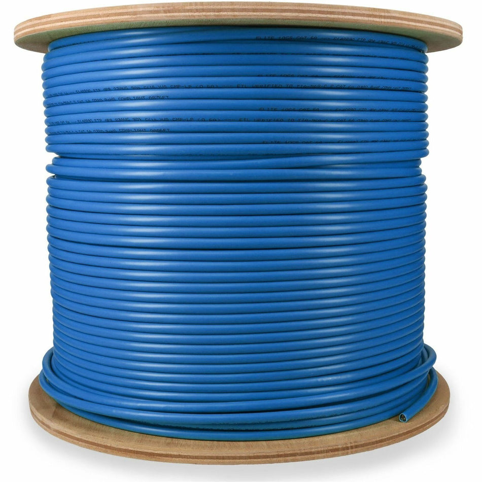 AddOn 1000ft Non-Terminated Blue Cat6A STP Plenum-Rated Copper Patch Cable - ADD-CAT6A1KSP-BE