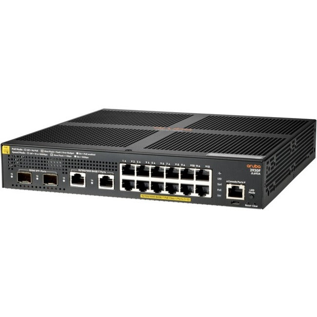 Aruba 2930F 12G PoE+ 2G/2SFP+ Switch - JL693A#ACC