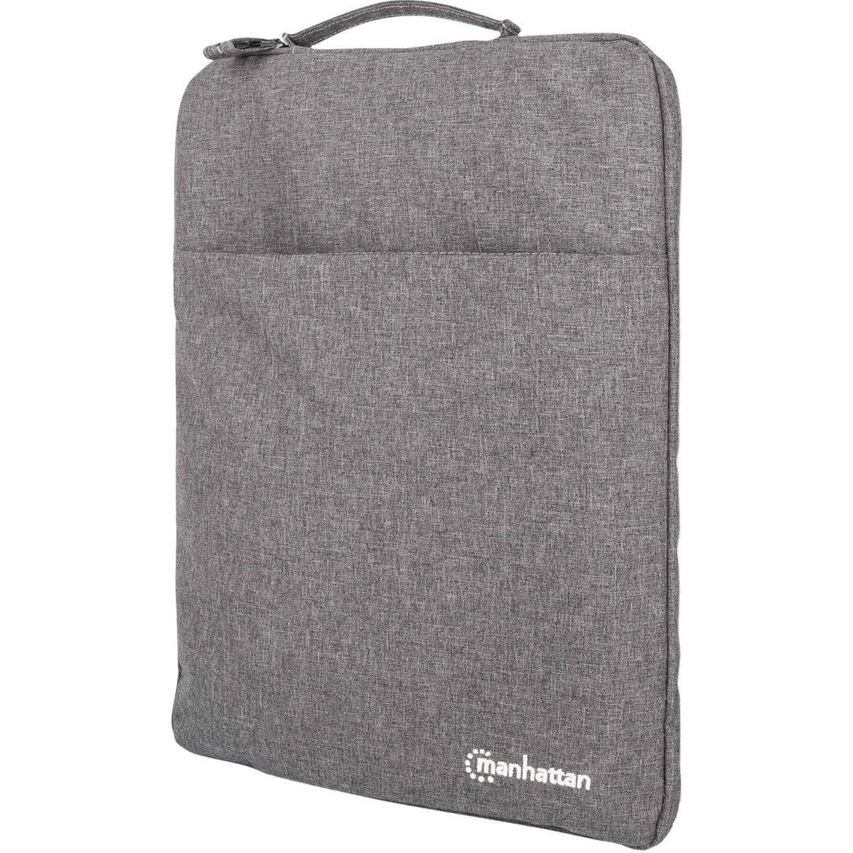 Seattle Laptop Sleeve 15.6" , Grey, Padded, Extra Soft Internal Cushioning, Main Compartment with double zips, Zippered Front Pocket, Carry Loop, Water Resistant and Durable, Notebook Slipcase, Three Year Warranty - 439817