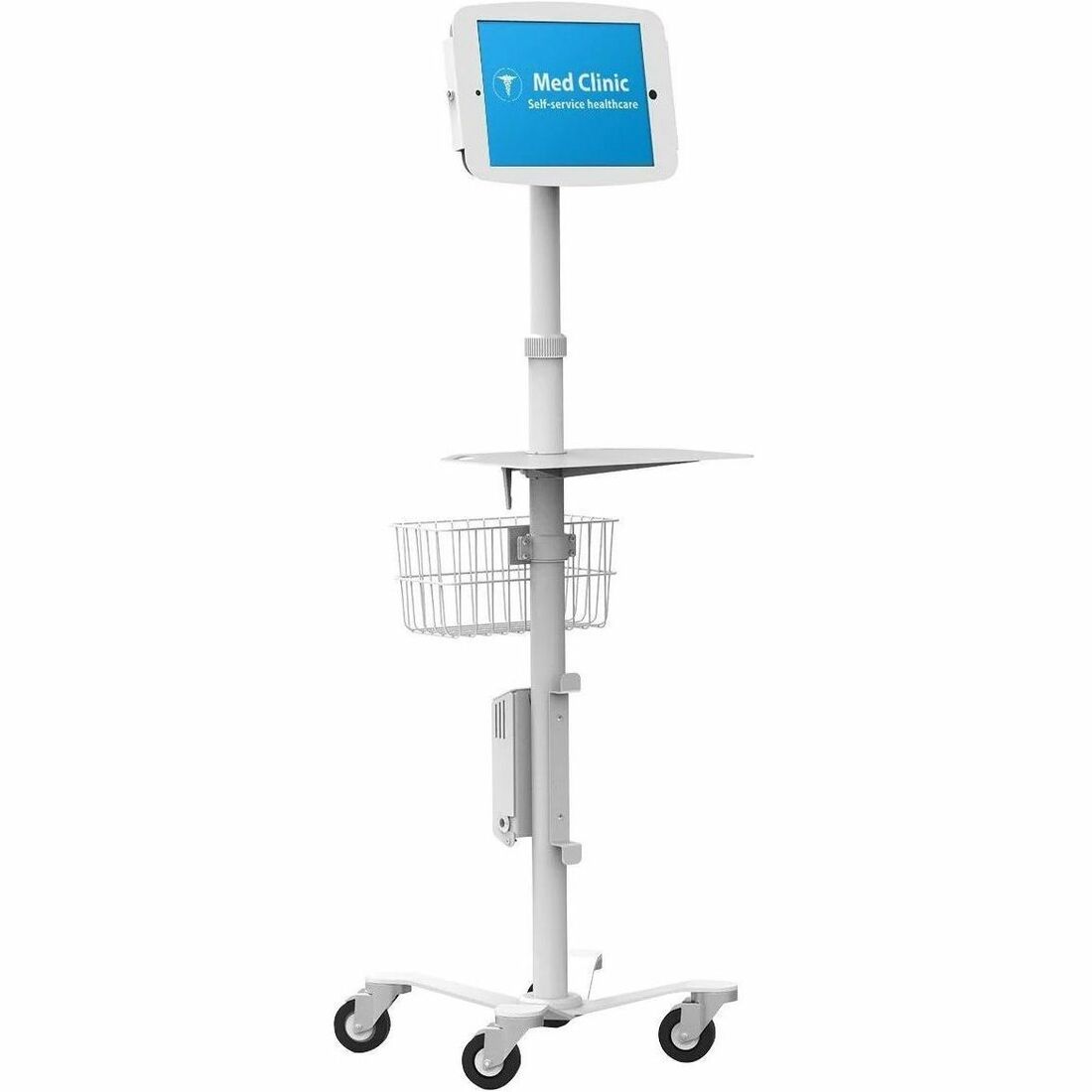 Compulocks iPad Medical Rolling Kiosk - Rise Freedom - MCRSTDW102IPDSW