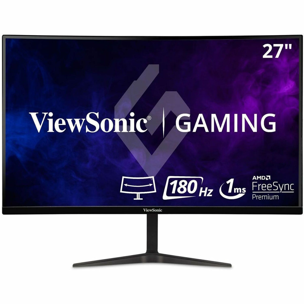 ViewSonic OMNI VX2718-PC-MHD 27 Inch Curved 1080p 1ms 165Hz Gaming Monitor with Adaptive Sync, Eye Care, HDMI and Display Port - VX2718-PC-MHD