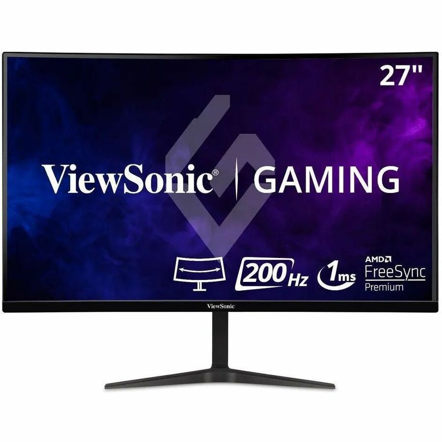 ViewSonic OMNI VX2718-PC-MHD 27 Inch Curved 1080p 1ms 165Hz Gaming Monitor with Adaptive Sync, Eye Care, HDMI and Display Port - VX2718-PC-MHD