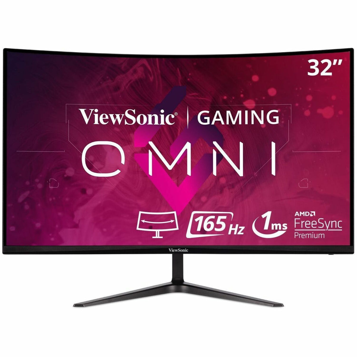 ViewSonic OMNI VX3218-PC-MHD 32 Inch Curved 1080p 1ms 165Hz Gaming Monitor with FreeSync Premium, Eye Care, HDMI and Display Port - VX3218-PC-MHD