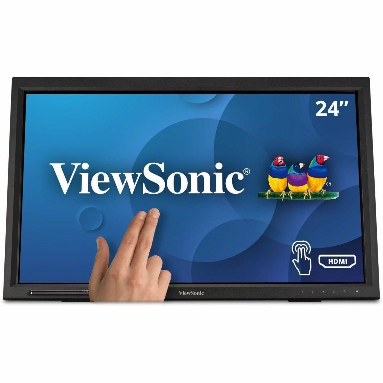 ViewSonic TD2423D 24 Inch 1080p 10-Point Multi IR Touch Screen Monitor with Eye Care HDMI, VGA, USB Hub and DisplayPort - TD2423D