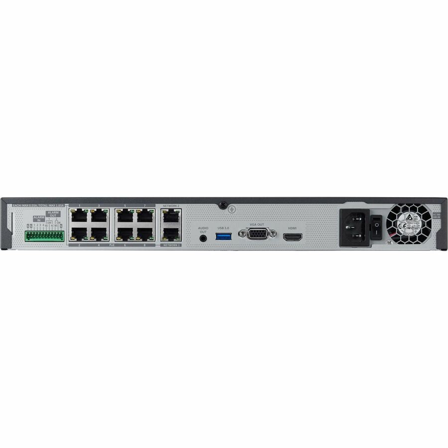 Wisenet 8 Channel WAVE PoE+ NVR - 12 TB HDD - WRN-810S-12TB