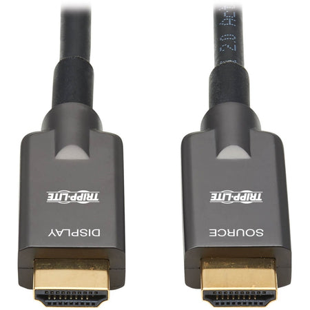 Eaton Tripp Lite Series High-Speed Armored HDMI Fiber Active Optical Cable (AOC) - 4K @ 60 Hz, HDR, 4:4:4, M/M, Black, 10 m (33 ft.) - P568FA-10M