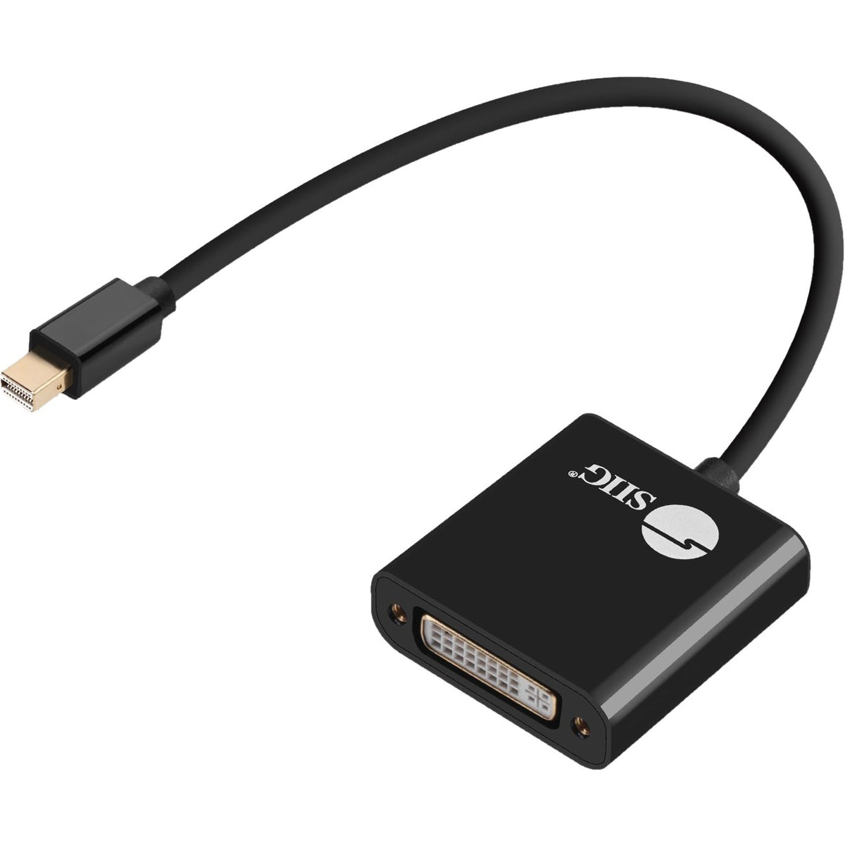 SIIG Mini DisplayPort to DVI Adapter - Active - CB-DP1X12-S1