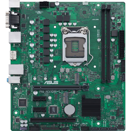 Asus PRO H510M-CT/CSM Desktop Motherboard - Intel H510 Chipset - Socket LGA-1200 - Micro ATX - PRO H510M-CT/CSM