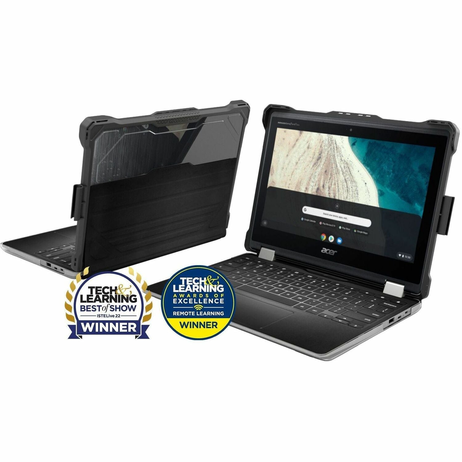 MAXCases Extreme Shell-L for Acer R851T Spin 512 Chromebook 12" (Black) - AC-ESL-R851T-BLK
