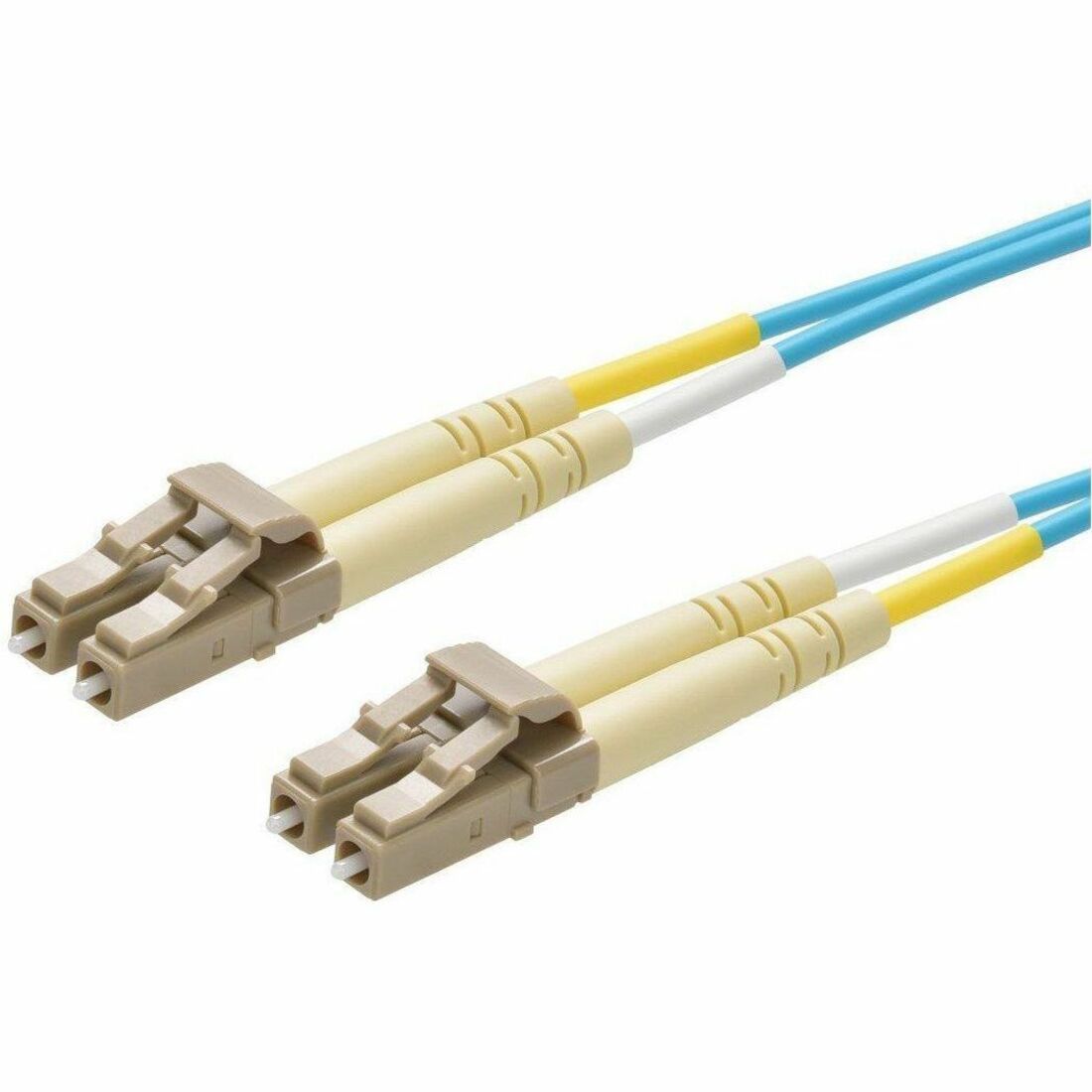 Monoprice Multi-Mode OM4 Fiber Optic Cable - LC-LC UL 2mm 50/125 OFNR Duplex Aqua 2m - 41695