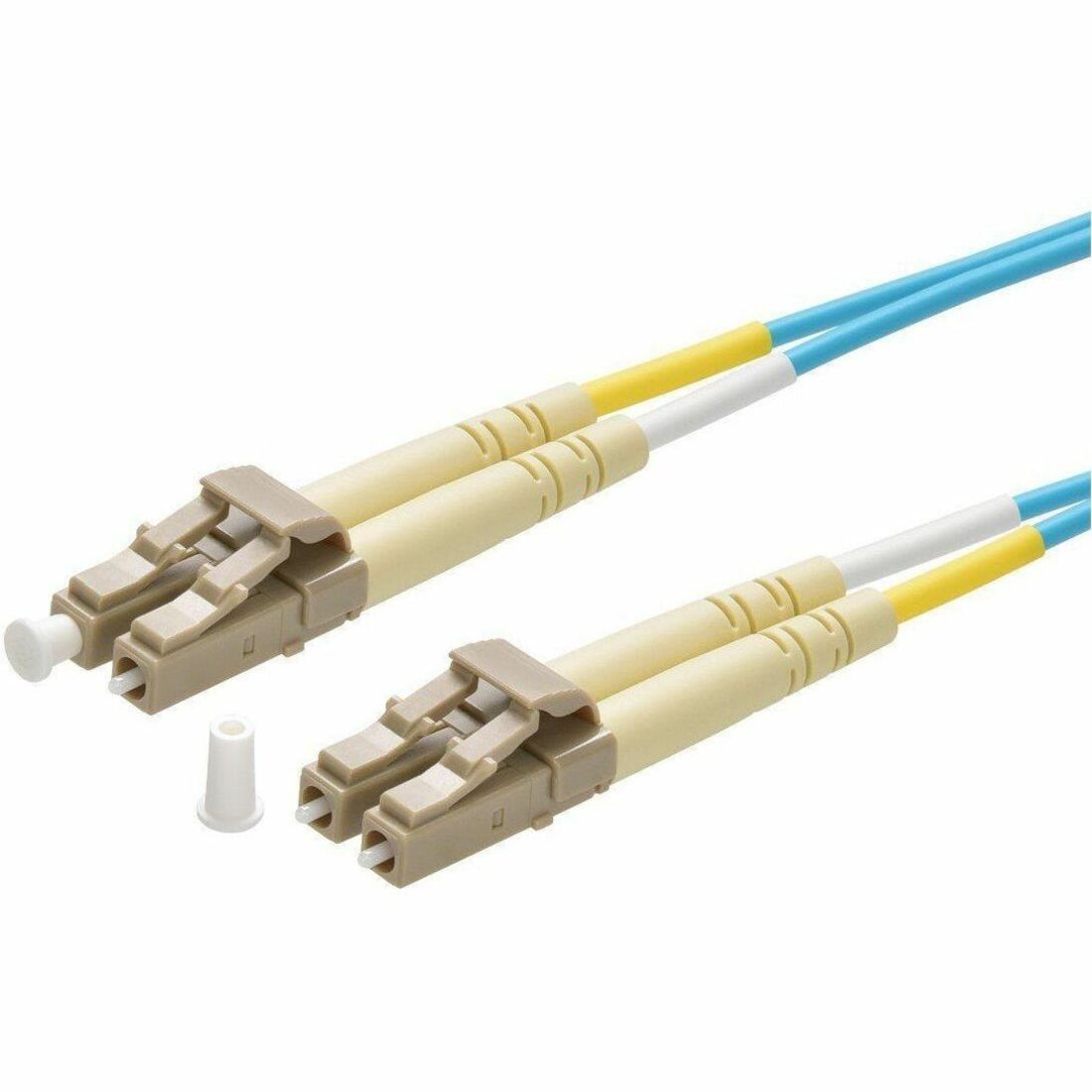 Monoprice Multi-Mode OM4 Fiber Optic Cable - LC-LC UL 2mm 50/125 OFNR Duplex Aqua 7m - 41698