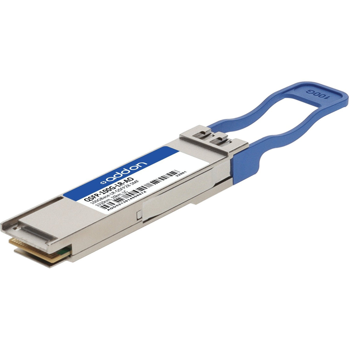 AddOn Juniper Networks&reg; QSFP-100G-LR Compatible TAA 100GBase-LR QSFP28 Single Lambda Transceiver (SMF, 1310nm, 10km, LC, DOM, with FEC) - QSFP-100G-LR-AO