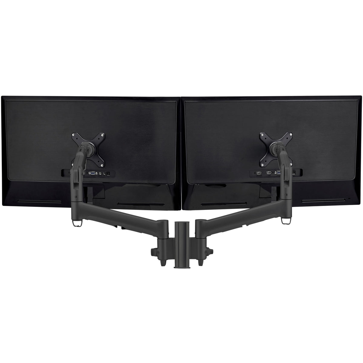 Atdec dual dynamic monitor arm desk mount - Flat and Curved up to 32in - VESA 75x75, 100x100 - AWMS-2-D13-F-B