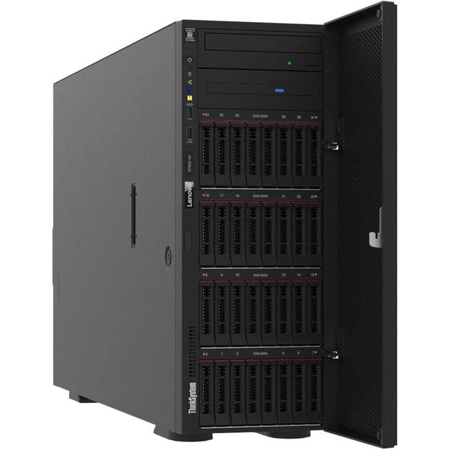 Lenovo ThinkSystem ST650 V2 7Z75A002NA 4U Tower Server - 1 x Intel Xeon Silver 4309Y 2.80 GHz - 32 GB RAM - Serial ATA/600 Controller - 7Z75A002NA