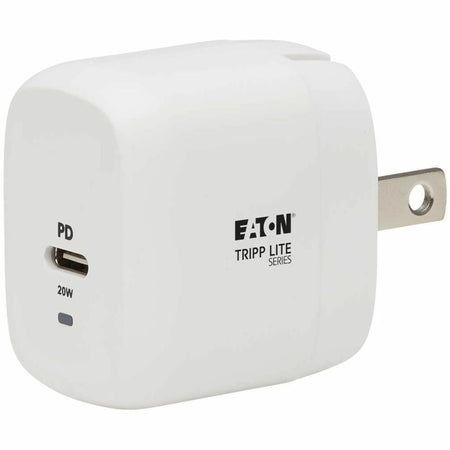 Eaton Tripp Lite Series Compact 1-Port USB-C Wall Charger - GaN Technology, 20W PD3.0 Charging, White - U280-W01-20C1-G