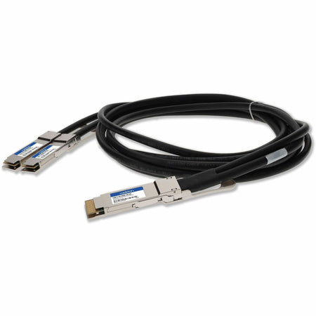 AddOn Arista Networks&reg; CAB-D-2Q-400G-1M Compatible TAA Compliant 400GBase-CU QSFP-DD 400G to 2xQSFP56 200G PAM-4 Direct Attach Cable (Passive Twinax, 1m) - CAB-D-2Q-400G-1M-AO