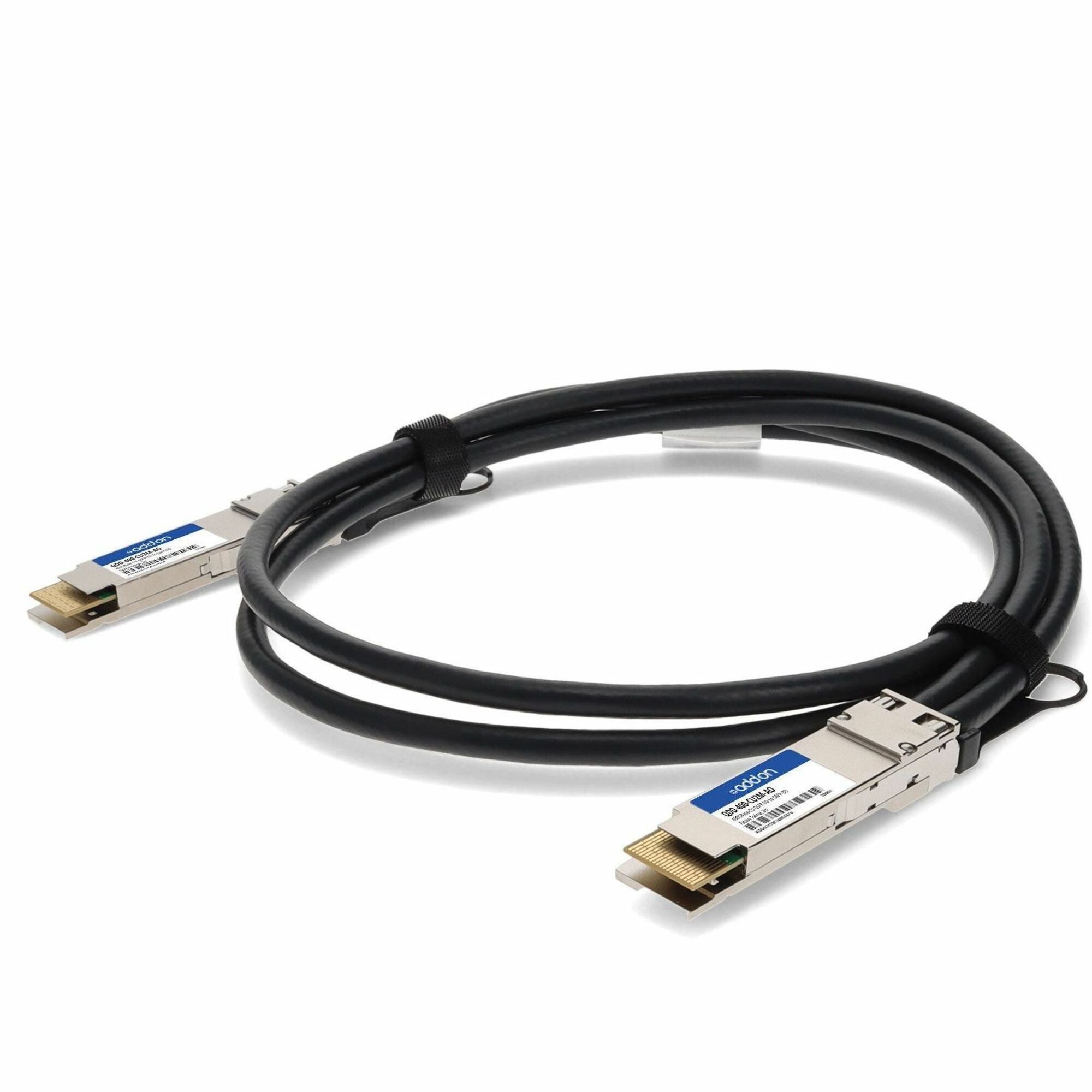 AddOn Cisco&reg; QDD-400-CU2M Compatible TAA Compliant 400GBase-CU QSFP-DD to QSFP-DD PAM-4 Direct Attach Cable (Passive Twinax, 2m) - QDD-400-CU2M-AO