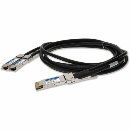 AddOn MSA and TAA Compliant 400GBase-CU QSFP-DD 400G to 2xQSFP56 200G PAM-4 Direct Attach Cable (Passive Twinax, 1m) - QSFPDD-400G-2QSFP56-PDAC1M-AO