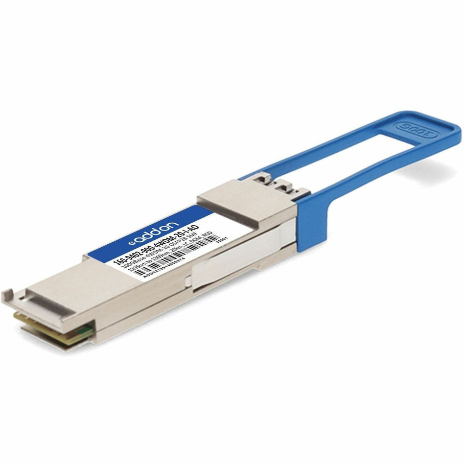 AddOn Ciena&reg; 160-9402-900-4WDM-20-I Compatible TAA 100GBase-4WDM-20 QSFP28 Transceiver (SMF, 1295nm to 1309nm, 20km, LC, DOM, -40 to 85C) - 16094029004WDM20I-AO