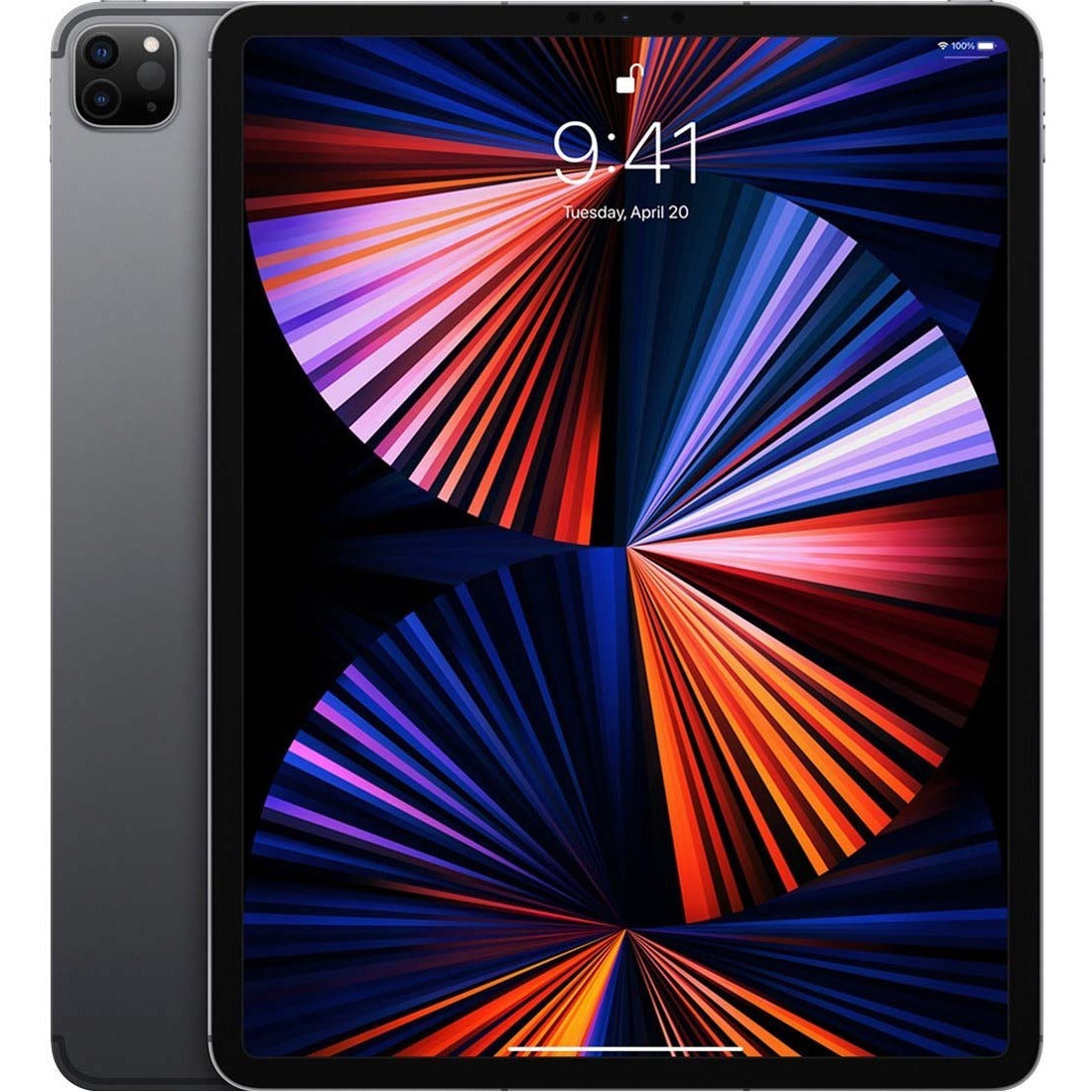 Apple iPad Pro (5th Generation) A2379 Tablet - 12.9" - Apple M1 - 8 GB - 128 GB Storage - iPadOS 14 - 5G - Space Gray - MHNR3LL/A