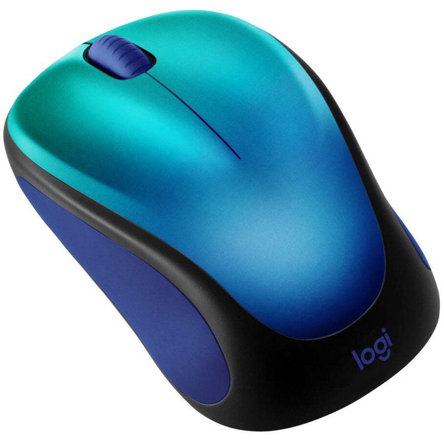 Logitech Design Collection Limited Edition Wireless Mouse with Colorful Designs - USB Unifying Receiver, 12 months AA Battery Life, Portable & Lightweight, Easy Plug & Play with Universal Compatibility - BLUE AURORA - 910-006118