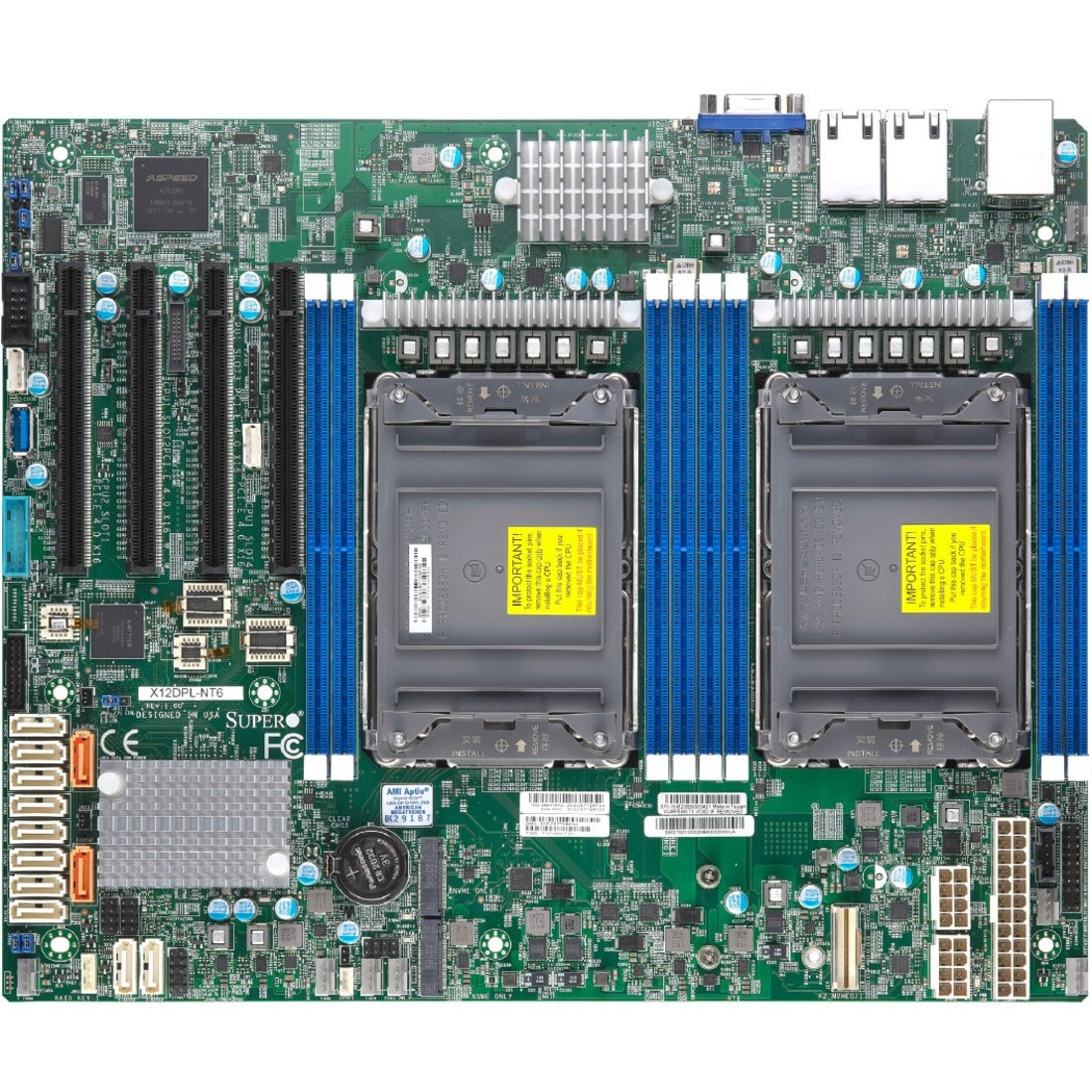 Supermicro X12DPL-NT6 Workstation Motherboard - Intel C621A Chipset - Socket LGA-4189 - Intel Optane Memory Ready - ATX - MBD-X12DPL-NT6-O