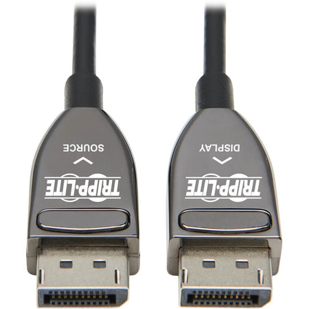 Eaton Tripp Lite Series DisplayPort Active Optical Cable (AOC), 8K 60 Hz (M/M), CL3 Rated, Latching Connectors, Black, 20 m (65 ft.) - P580F3-20M-8K6