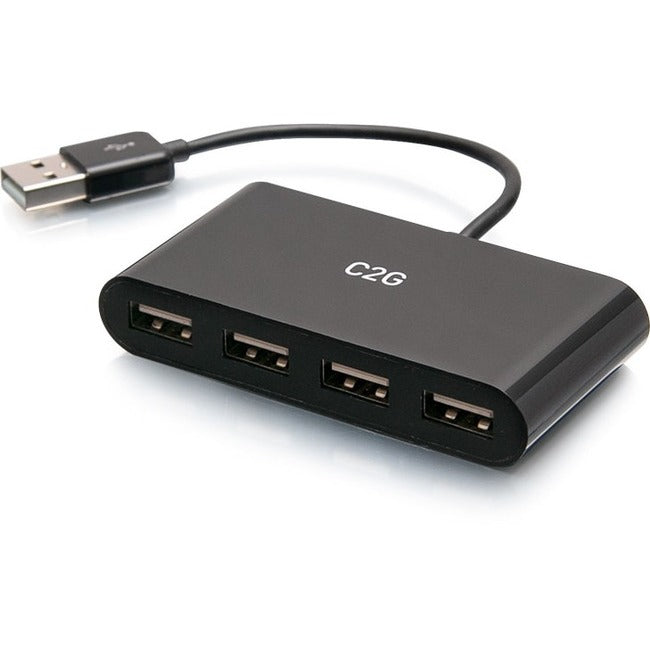 C2G 4-Port USB Hub - USB 2.0 Hub - USB Multiport Hub - 480Mbps - C2G54462