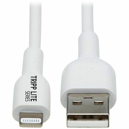 Eaton Tripp Lite Series Safe-IT USB-A to Lightning Sync/Charge Antibacterial Cable (M/M), MFi Certified, White, 1 m (3.3 ft.) - M100AB-01M-WH