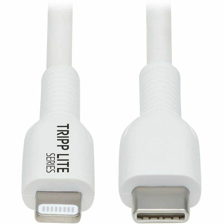 Eaton Tripp Lite Series Safe-IT USB-C to Lightning Sync/Charge Antibacterial Cable (M/M), MFi Certified, White, 2 m (6.6 ft.) - M102AB-02M-WH
