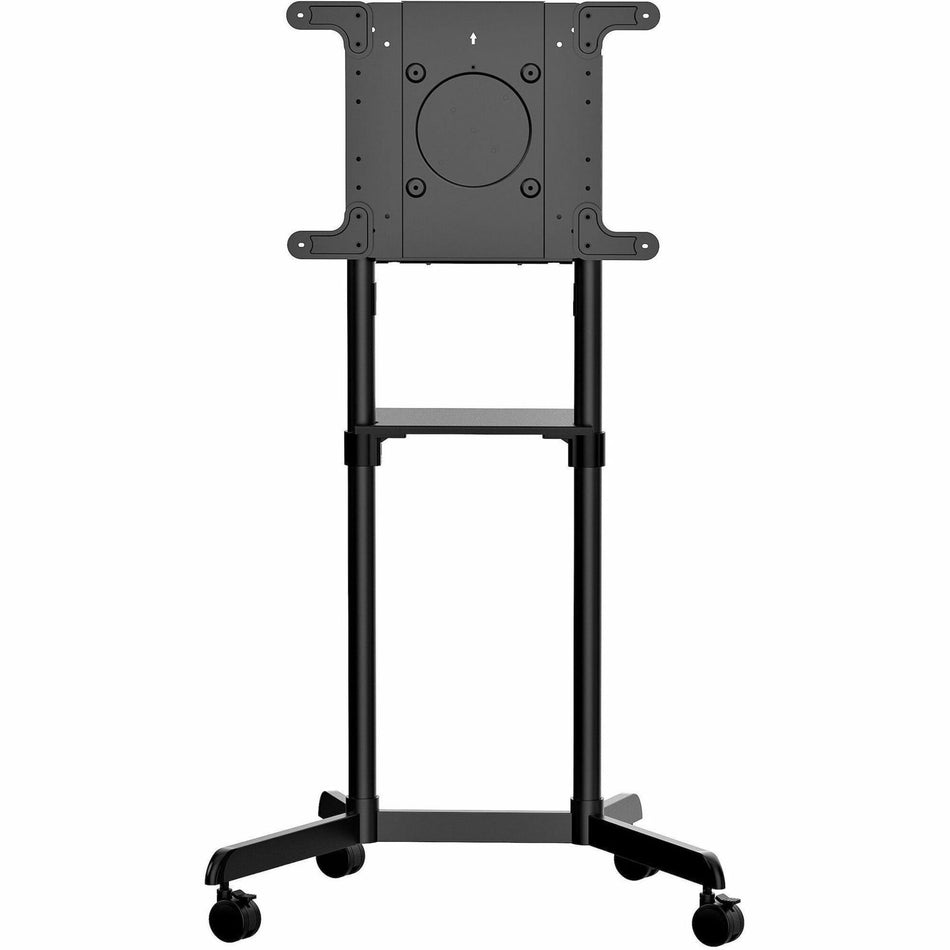 StarTech.com Mobile TV Cart, Portable Rolling TV Stand, 37-70 inch VESA Display Mount (154lb/70kg), Shelf & Storage, Rotate/Tilt Display - MBLTVSTNDEC