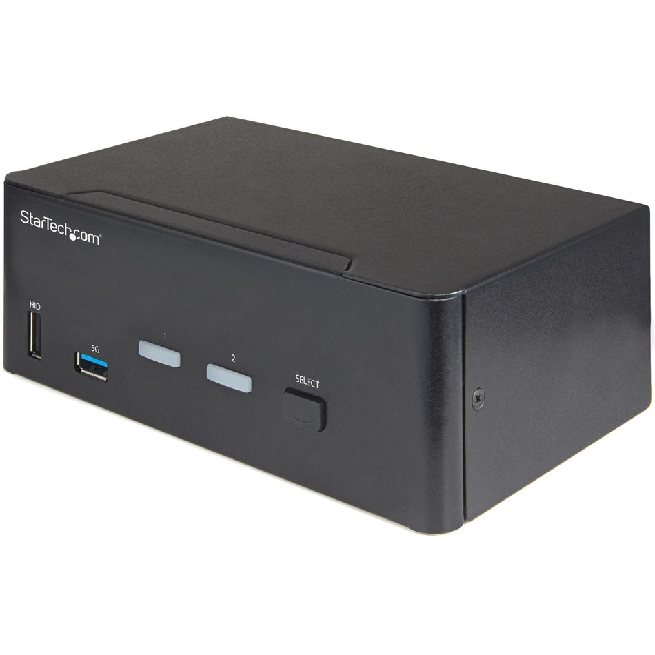 StarTech.com 2 Port Dual Monitor HDMI KVM Switch, 4K 60Hz HDMI 2.0 UHD HDR, 2 Port USB 3.0 Hub, 4x USB HID, Audio, Hotkey Switching, TAA - SV231DHU34K6