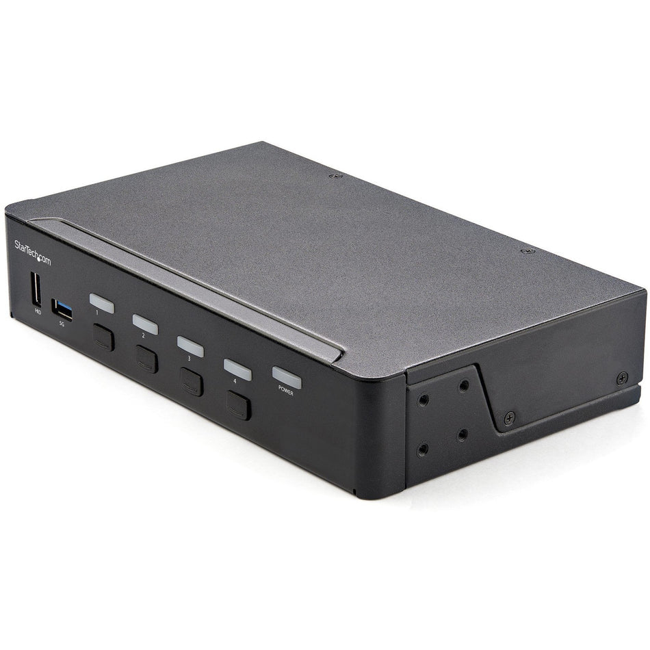 StarTech.com 4 Port HDMI KVM Switch 4K 60Hz UHD HDR, HDMI 2.0 Single Monitor, 2 Port USB 3.0 Hub, 4x USB HID, Audio, Hotkey Switching, TAA - SV431HU34K6