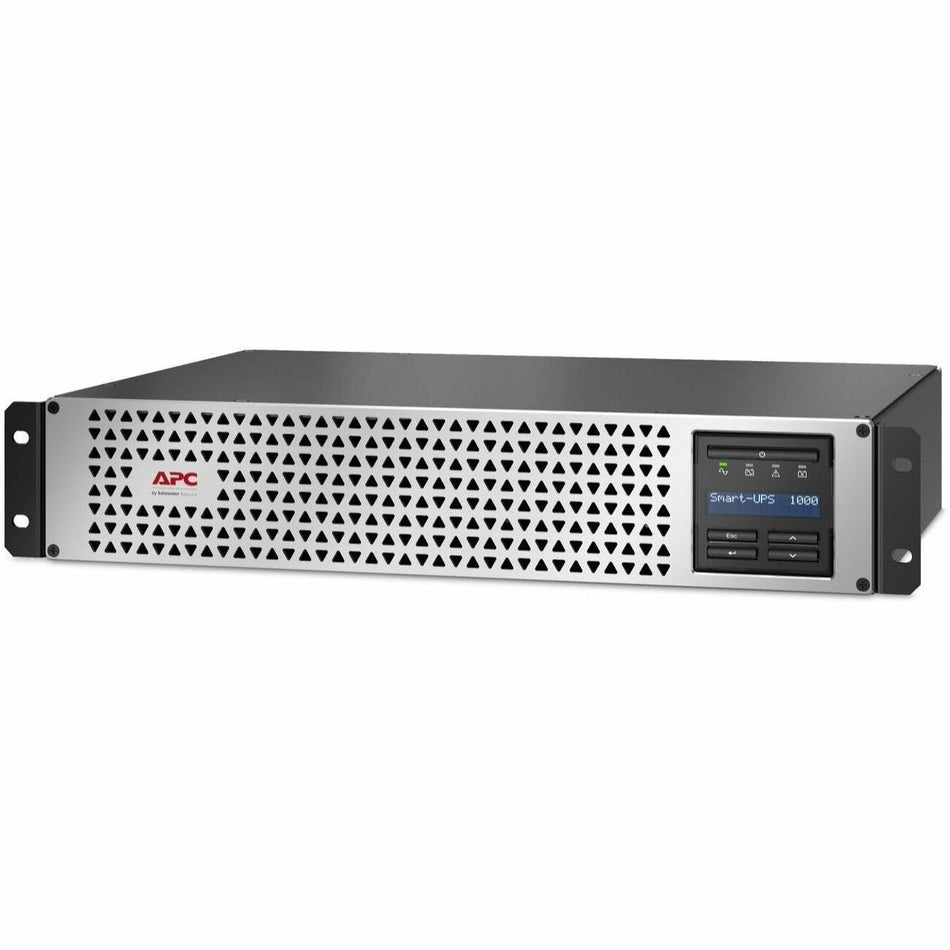 APC Smart-UPS, Line Interactive, 1000VA, Lithium-ion, Rackmount 2U, 120V, 6x NEMA 5-15R outlets, SmartConnect Port+Network Card, Short Depth, AVR - SMTL1000RM2UCNC