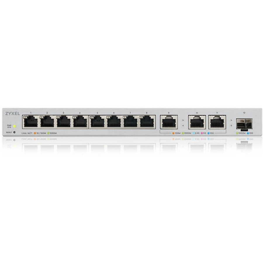 ZYXEL 12-Port Web-Managed Multi-Gigabit Switch Includes 3-Port 10G and 1-Port 10G SFP+ - XGS1250-12