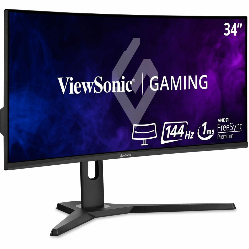 ViewSonic OMNI VX3418-2KPC 34 Inch Ultrawide Curved 1440p 1ms 144Hz Gaming Monitor with FreeSync Premium, Eye Care, HDMI and Display Port - VX3418-2KPC