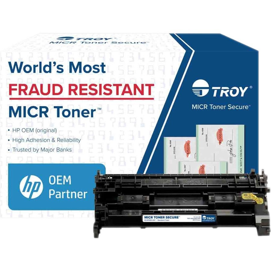 Troy Toner Secure Original MICR Standard Yield Laser Toner Cartridge - Alternative for Troy, HP CF258A - Black - 1 Pack - 02-CF258A-001