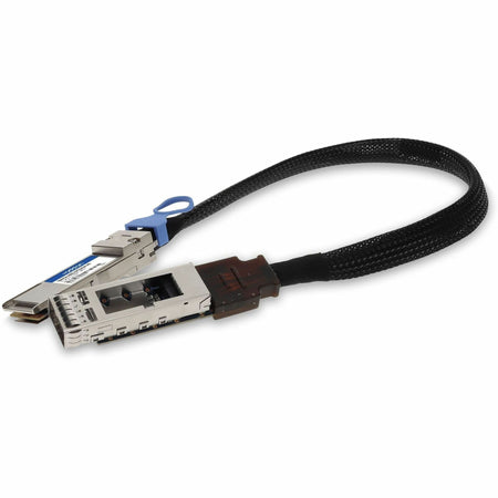 AddOn 200GBase-CU QSFP56 to QSFP56 Male to Female Direct Attach Extension Cable (Passive Twinax, 22cm, 30AWG) - QSFP56-200G-EXT22CM-AO