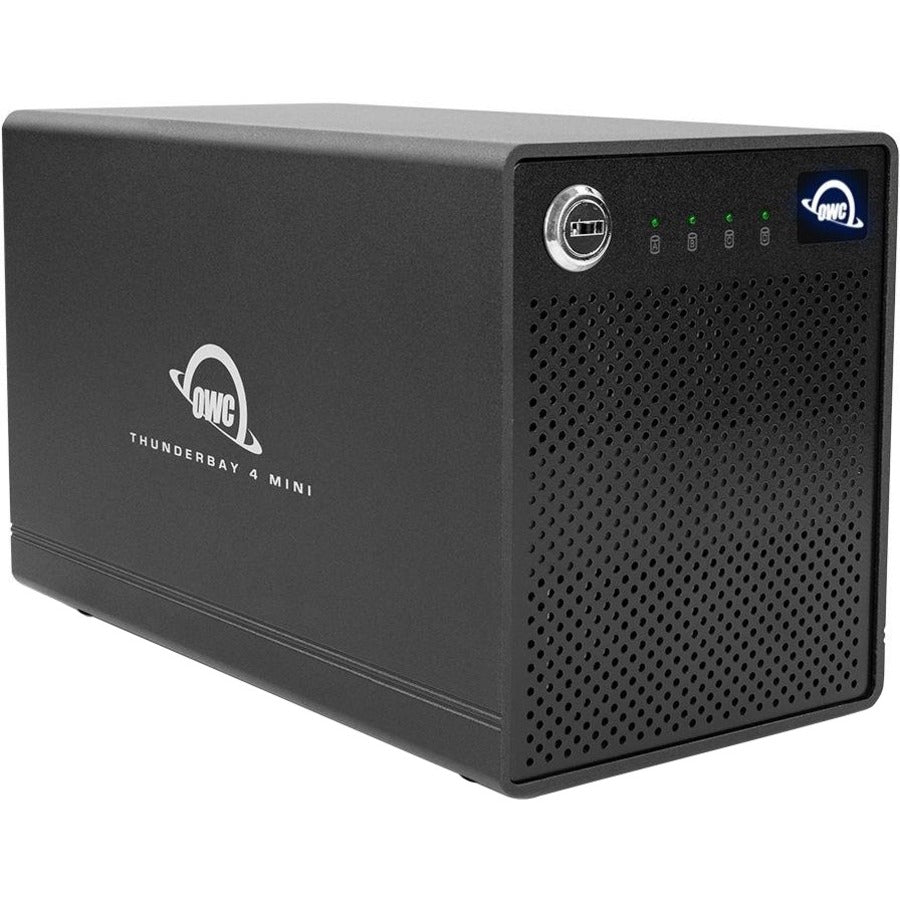 OWC ThunderBay 4 mini Drive Enclosure SATA/600 - Thunderbolt 3 Host Interface Desktop - Black - OWCTB3QMSRS02TP