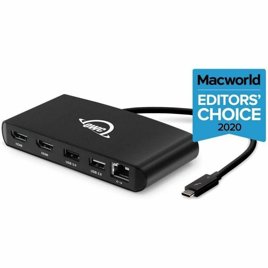 OWC 5-Port Thunderbolt mini Dock With Dual 4K HDMI, Dual USB + Gigabit Ethernet - OWCTB3MDK5P