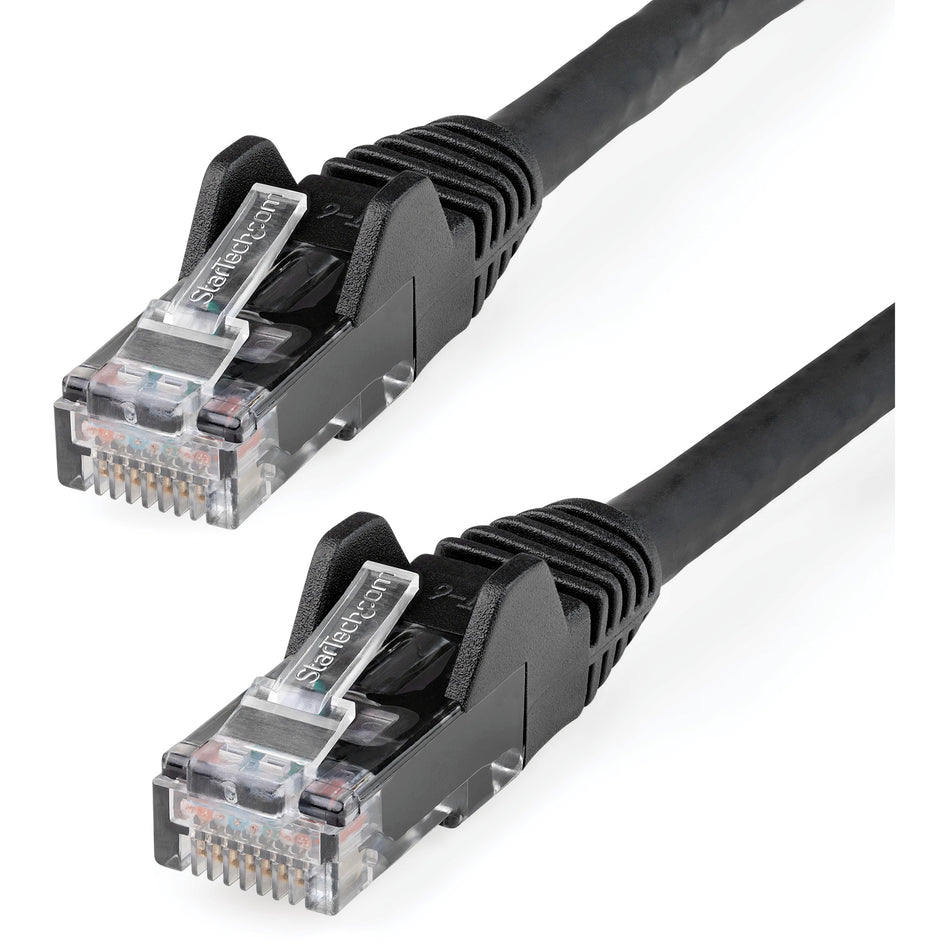 StarTech.com 20ft (6m) CAT6 Ethernet Cable, LSZH (Low Smoke Zero Halogen) 10 GbE Snagless 100W PoE UTP RJ45 Black Network Patch Cord, ETL - N6LPATCH20BK