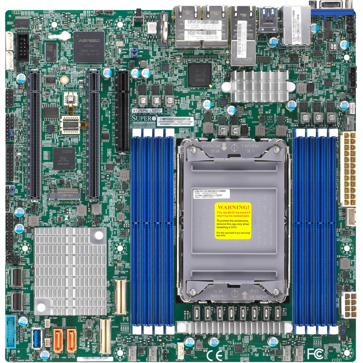 Supermicro X12SPM-LN6TF Workstation Motherboard - Intel C621A Chipset - Socket LGA-4189 - Intel Optane Memory Ready - Micro ATX - MBD-X12SPM-LN6TF-O