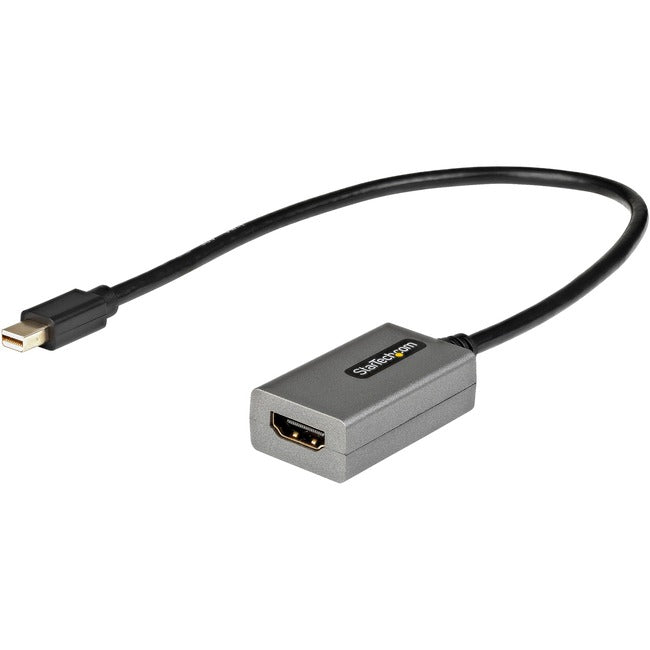 StarTech.com Mini DisplayPort to HDMI Adapter, mDP to HDMI Adapter Dongle, 1080p, Mini DP 1.2 to HDMI Video Converter, 12" Long Cable - MDP2HDEC