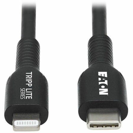 Eaton Tripp Lite Series USB-C to Lightning Sync/Charge Cable (M/M), MFi Certified, Black, 3 m (9.8 ft.) - M102-03M-BK