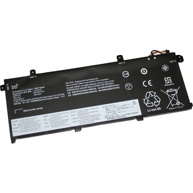 BTI L18L3P73-BTI 11.55V 51WHR LI-ION BATTERY 02DL007, 5B10W13877, 5B10W13908, 5B10W51829, L18L3P73, SB10K97645, SB10T83122, 02DL008, 5B10W13905, 5B10W13954, 5B10W51830, L18M3P73, SB10K97646, SB10T83197, 02DL009, 5B10W13906, 5B10W51826, L18C3P71, L18M4P73, SB10K97647, 02DL010, 5B10W13907, 5B10W51827, L18C3P72, L18M4P74, SB10K97648 THINKPAD P14S, THINKPAD T14 GEN1, THINKPAD P43S, THINKPAD T14 GEN2, THINKPAD P43S 20RH, THINKPAD T490, THINKPAD T14, THINKPAD T495 - L18L3P73-BTI