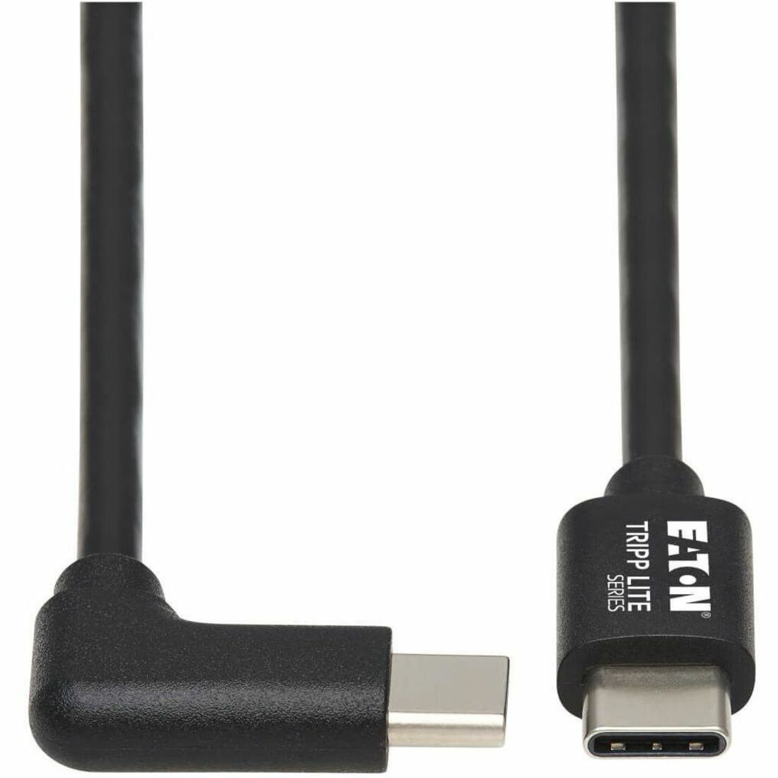 Eaton Tripp Lite Series USB-C Cable (M/M) - USB 2.0, Right-Angle Plug, Black, 1 m (3.3 ft.) - U040-01M-C-RA